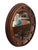 Small English Oval Wood Mirror in the Regency Style (H 13 1/4 X W 11 1/8) For Sale - Image 4 of 6