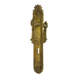 Vintage European French Lever Door Knob Set For Sale
