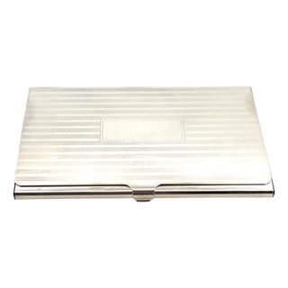 Late 20th Century Tiffany & Co Estate Business Card Holder Sterling Silver 58.1g For Sale