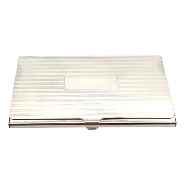 Late 20th Century Tiffany & Co Estate Business Card Holder Sterling Silver 58.1g For Sale