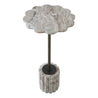 Petal Marble End Table For Sale