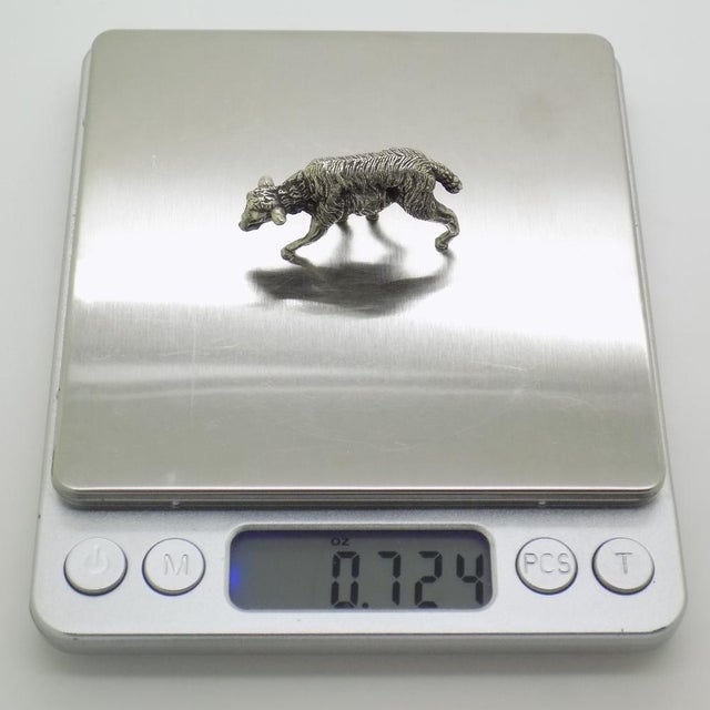 Vintage Italian Genuine Silver Sheep Detailed Figurine, 1970s For Sale - Image 10 of 11