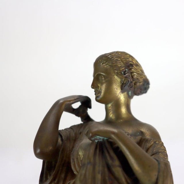 Bronze Antique Barbedienne Classical Grand Tour Bronze Sculpture of Diana C1890 For Sale - Image 8 of 13