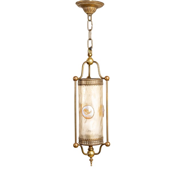 Hanging Lamp with Glass Shade from Loetz Glass, 1902 For Sale