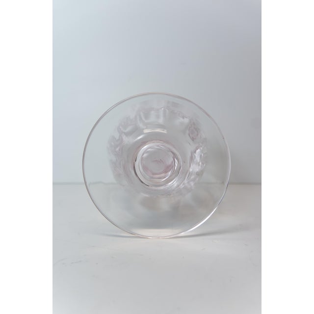 Art Deco 1930s Tiffin Attributed Soft Pink Optic Panel Footed Vase For Sale - Image 3 of 4