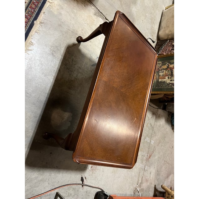 Mid-Century Modern 1970s Wooden Coffee Table With Extendable Trays For Sale - Image 3 of 9