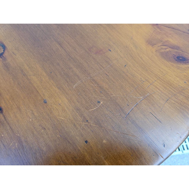 Round Pine Shop Original Pedestal Side Pub Table For Sale - Image 11 of 12