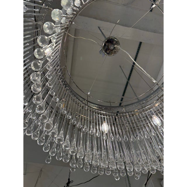 Ochre Light Drizzle Three-Tier Round Chandelier For Sale In San Francisco - Image 6 of 12