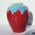 Mid-Century Modern Ceramic Red and Blue Designer Vase For Sale - Image 3 of 6