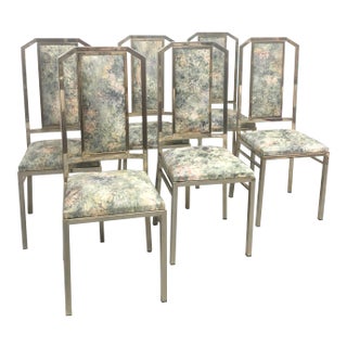 Set of 6 Chromed Steel Dining Chairs 1980s | Jc Mahey For Sale