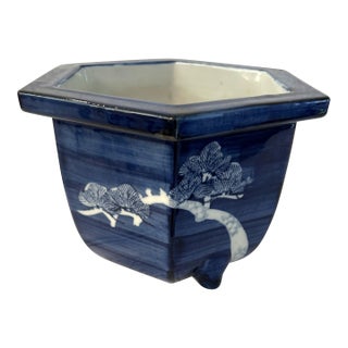 Cobalt Blue Takahashi San Francisco Ceramic Cachepot For Sale