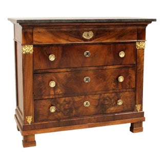 Empire Chest of Drawers in Walnut For Sale