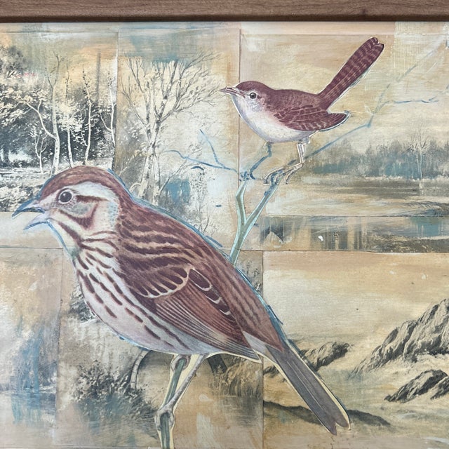 Contemporary Contemporary Original Painting / Collage by Stephen Heigh “Land & Sea” For Sale - Image 3 of 5