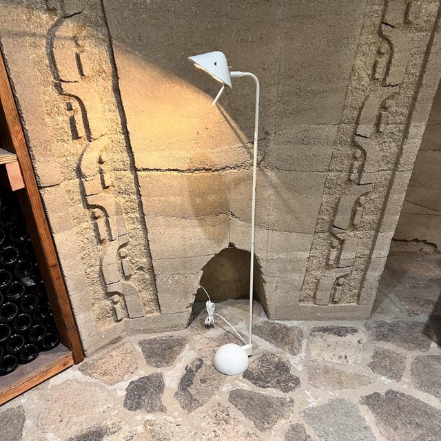 1980s Style Koch & Lowy White Pharmacy Reading Floor Lamp For Sale In San Diego - Image 6 of 10