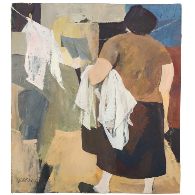 Drying Clothes Serge Hollerbach, c. 1965 In Drying Clothes, Serge Hollerbach moves away from clear figures and lets shape,...