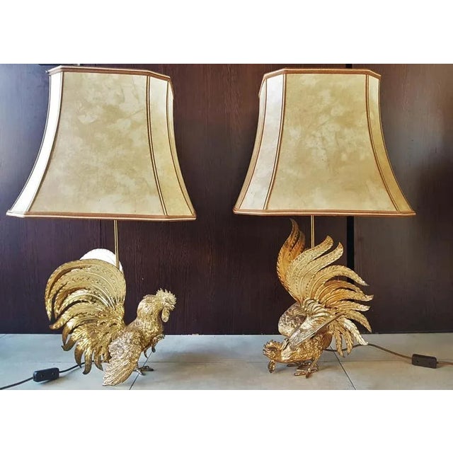 Pair Mid Century faucet brass table lamps, Italy 1960s. Perfect vintage condition with the original colors. Size...