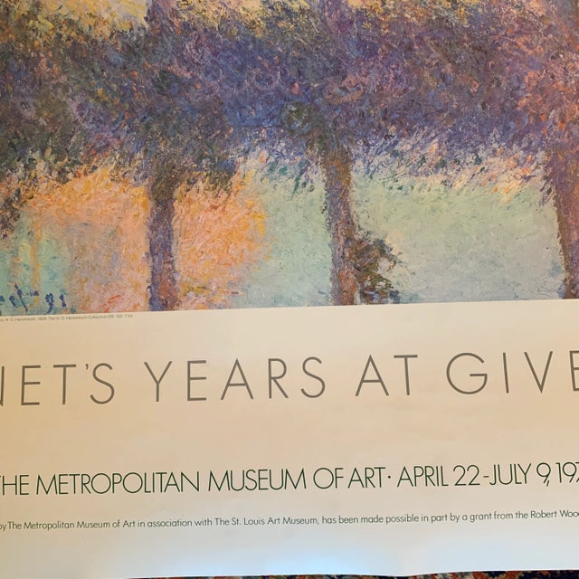 1978 Claude Monet Metropolitan Museum of Art Exhibition Poster For Sale In New York - Image 6 of 13