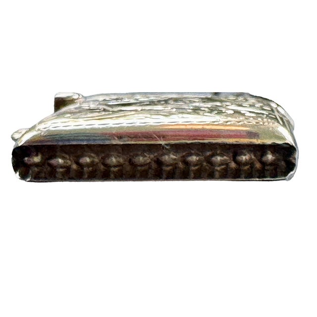 Metal Antique English Sterling Silver Vesta Match Safe by Joseph Gloster Ltd, Birmingham 1927 For Sale - Image 7 of 12