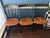1970s L Hitchcock Cloverleaf Table and 8 Chairs and Two Leaves For Sale In Dallas - Image 6 of 15