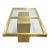 1970s Hollywood Regency Brushed Brass Pedestal Dining Table With Glass Top For Sale
