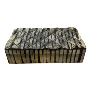Late 20th Century Vintage Faux Horn Box For Sale