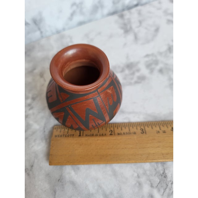 Ceramic Signed Miniature Pottery Vase by Walter Lopez For Sale - Image 7 of 9