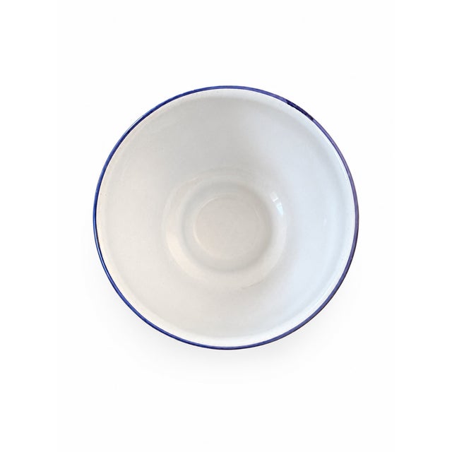 Vintage Late 20th Century French Hand-Painted Faience Bowl from P.V. Louviers, Normandy For Sale - Image 3 of 6