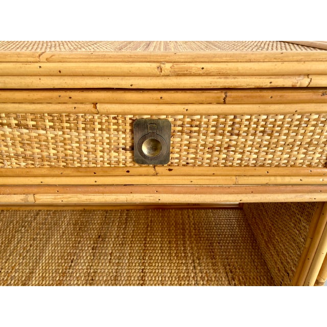 Wood Vintage Rattan Console Table from Dal Vera, 1970s For Sale - Image 7 of 15