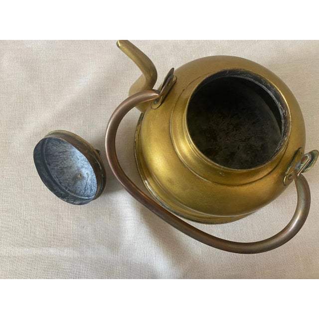 Vintage European Brass Tea Kettle For Sale - Image 9 of 12
