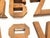 Children's Vintage Handmade Wooden Letters Set/6 For Sale - Image 3 of 4