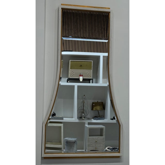 Mid-Century Modern Mansard Mirror For Sale - Image 3 of 6