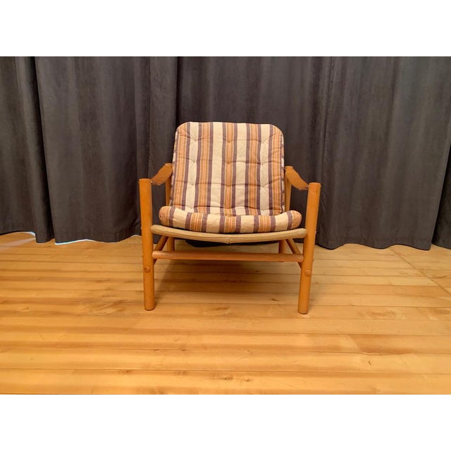 Safari armchair by Bror Boije for Dux from the 1960s In original and very good condition. Perfect quality of wood, natural...