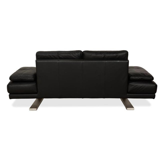 Model 6600 2-Seater Sofa in Black Leather from Rolf Benz For Sale - Image 13 of 15