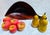Mid Century Carved Wood Deep Leaf Shaped Bowl With Wood Fruit- 9 Pieces For Sale - Image 6 of 11