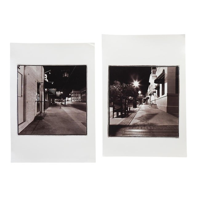 Late 20th Century San Marcos Texas Evening Cityscape Photograph - A Pair For Sale