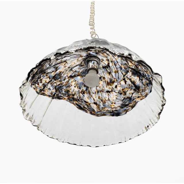 1970s Mid-Century Modern Italian Murano Glass Pendant attributed to AV Mazzega, 1970s For Sale - Image 5 of 8