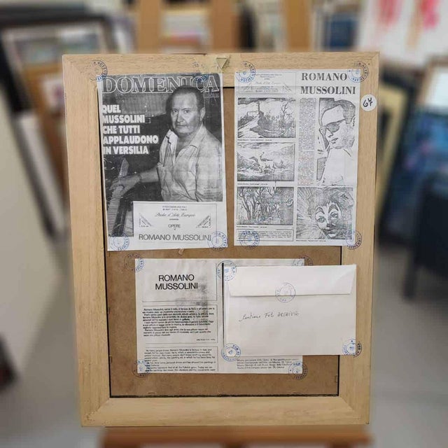 Romano Mussolini, Clown, Mixed Media, Framed For Sale - Image 6 of 15