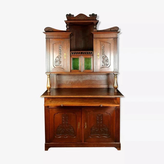 Art Nouveau Butterfly-Shaped Sideboard in Wood, 1900 For Sale - Image 6 of 6