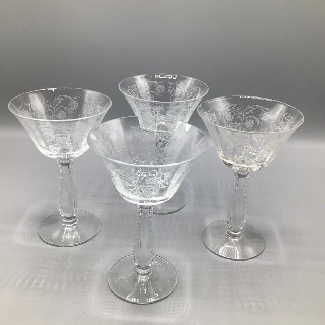 Fostoria Heather Champagne/Tall Sherbet Glasses Set of 4 For Sale - Image 13 of 13