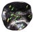 French Studio Pottery Bowl Freeform Lava Glaze Black Green Ceramic Dish Mid-Century French Vintage Art Pottery Accent Piece, 1950 For Sale