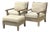 Restoration Hardware Outdoor Leagrave Lounge Chairs + Ottoman, Set of Three For Sale