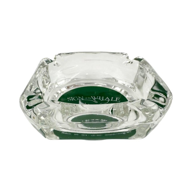Late 20th Century Vintage Sign of the Whale Bar Washington, DC Glass Ashtray For Sale - Image 5 of 7