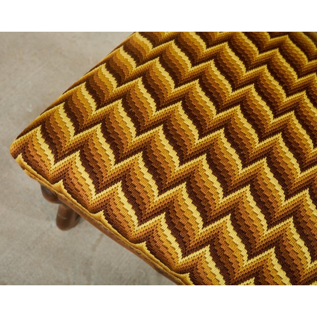 Set of Eight French Louis XIII Os De Mouton Maple Dining Chairs For Sale - Image 12 of 17