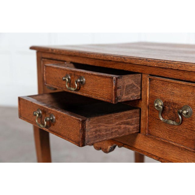 Brown 19th Century Georgian English Oak Low Boy, 1800s For Sale - Image 8 of 16