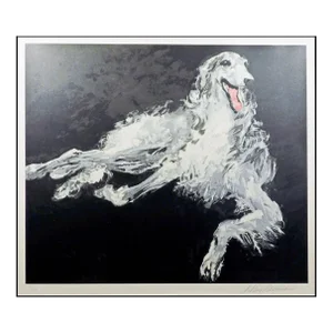 LeRoy Neiman "Borzoi" Art Serigraph on Paper Hand Signed 137/375