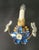 Modern Gilt Floral Wall Lamps with Murano Glass Flowers, Italy, 1960s, Set of 2 For Sale - Image 3 of 18