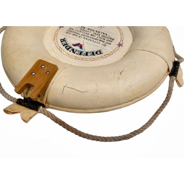 American New York Yacht Club America’s Cup Defender 1895 Nautical Life Preserver 24"d For Sale - Image 3 of 9