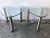 Late 20th Century Kidney Shape Glass Side Tables With Casters (A Pair) For Sale - Image 13 of 13