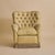 Mid 20th Century 20th Century Italian Yellow Tufted Club Armchair - 2 Available For Sale - Image 5 of 11