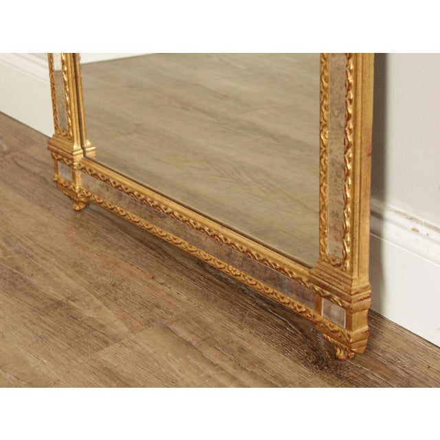Wood LaBarge Italian Rococo Style Giltwood Carved Wall Mirror For Sale - Image 7 of 13
